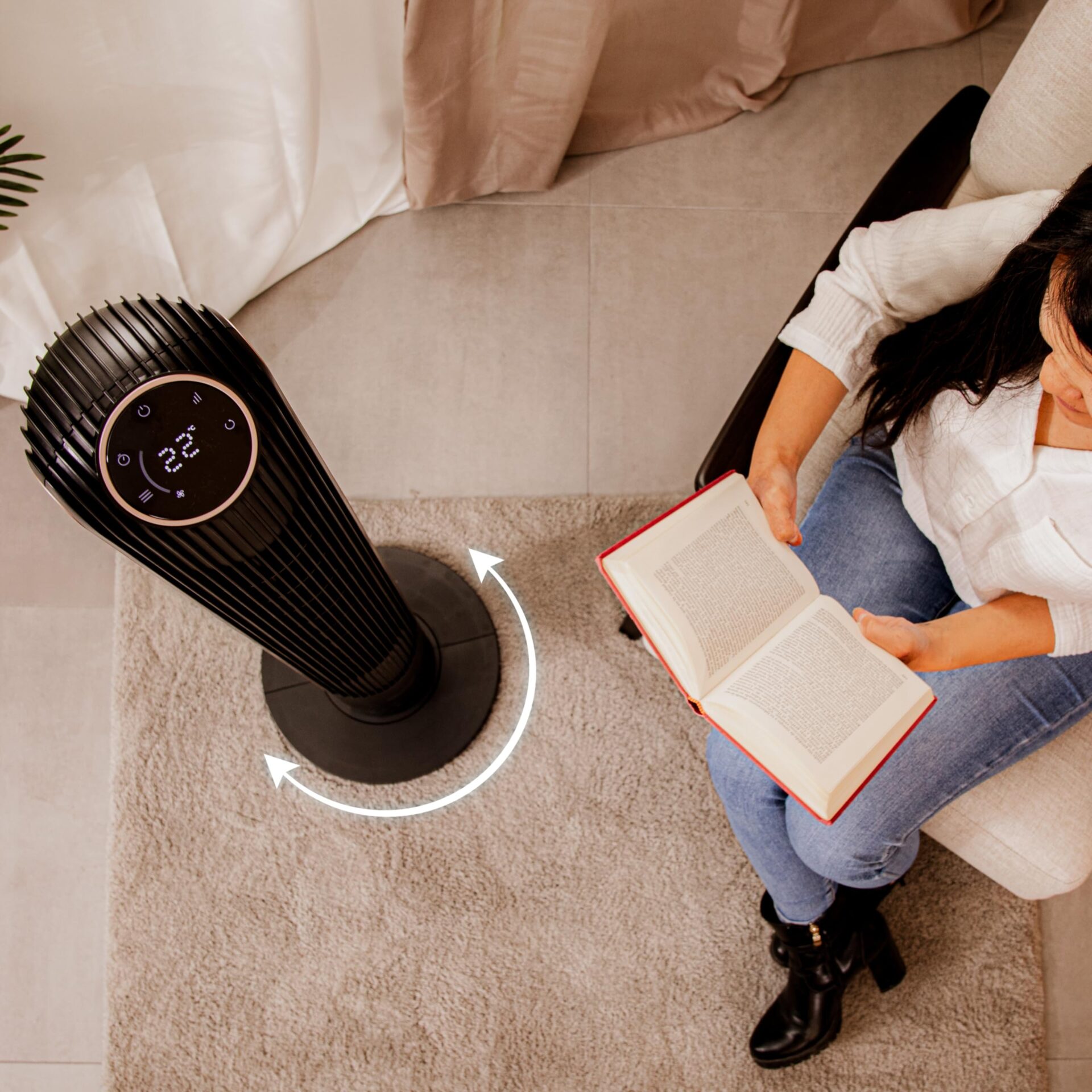 Cecotec EnergySilence 9150 Skyline – Wentylator wieżowy 46″ z pilotem LED - obrazek 2