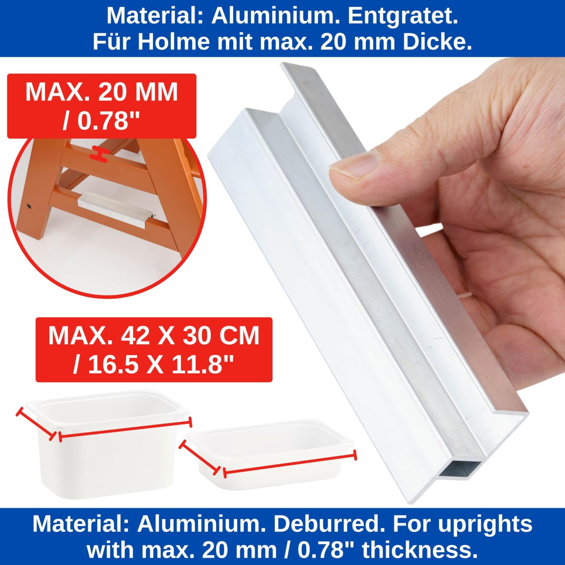 Adapter do krzesełka Hauck Alpha Beta - aluminiowy uchwyt do skrzynek IKEA - obrazek 7