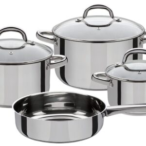 GSW 990042 Montreal zestaw garnków 4-częściowy, stal nierdzewna, srebr