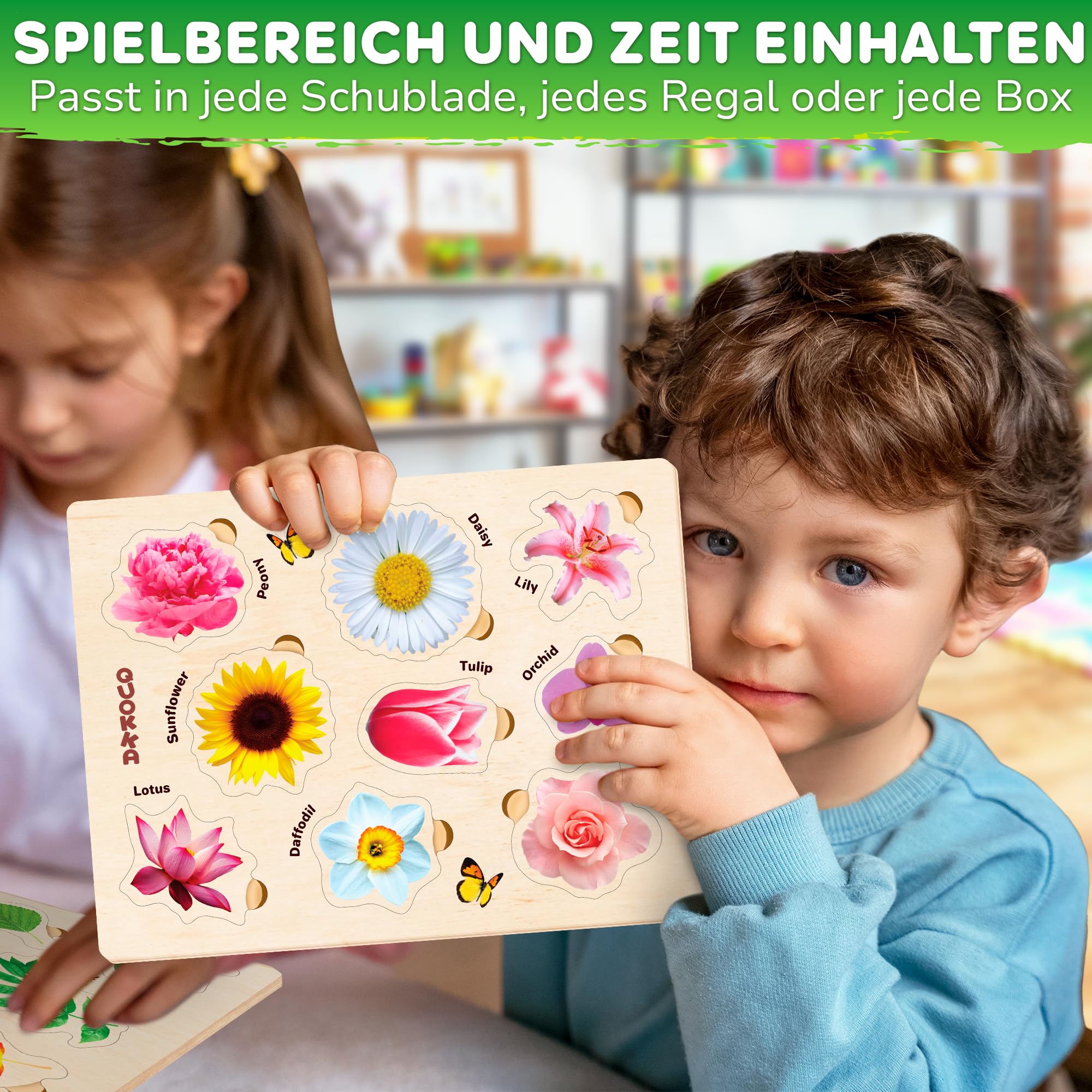 QUOKKA Puzzle Dla Dzieci Od 1, 2, 3 Lat - Zestaw 3X Drewniane Puzzle M - obrazek 5