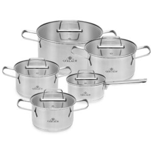 Gerlach Ambiente Zestaw Garnków Indukcyjnych 10 El. Stal Nierdzewna