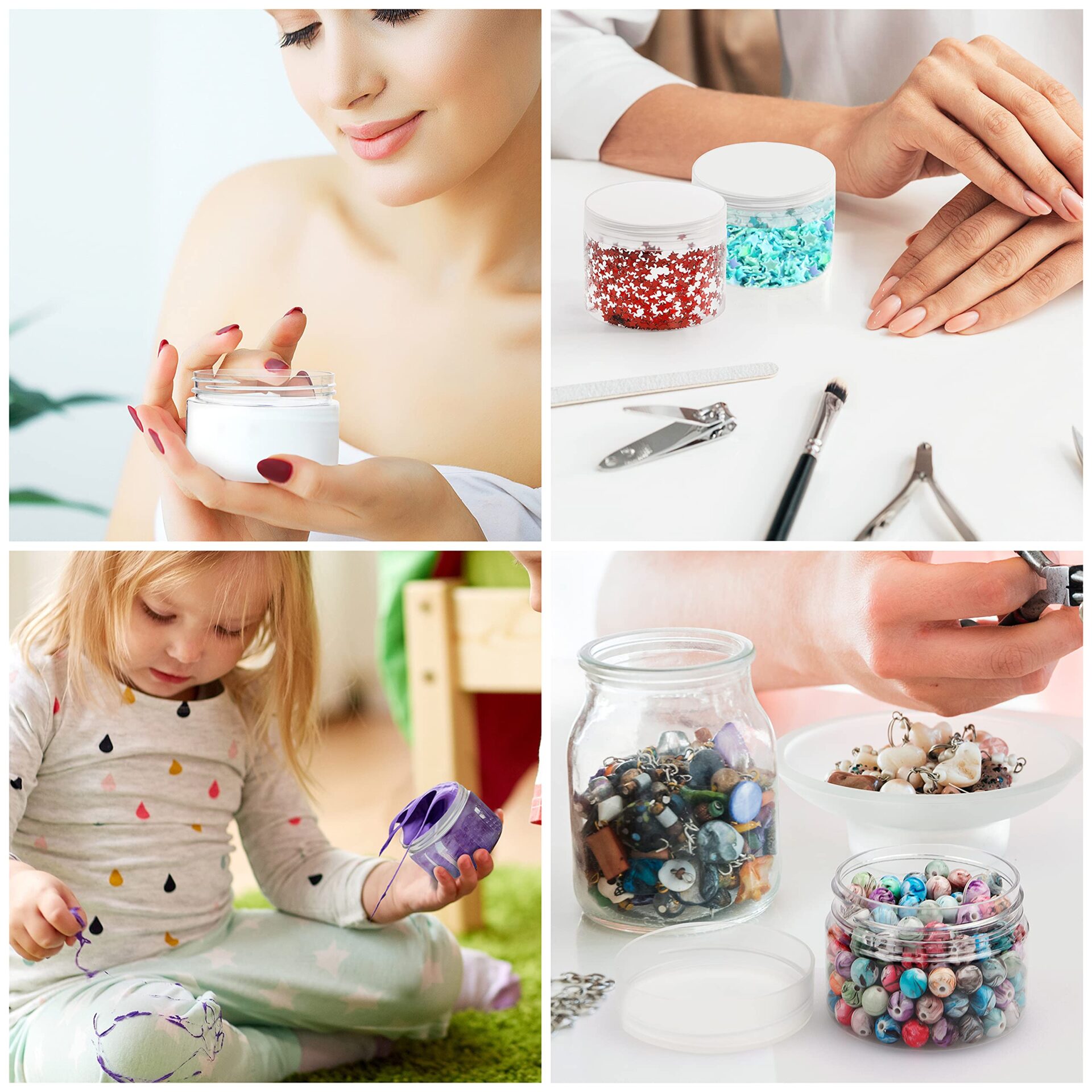 Piękny przezroczysty pusty pojemnik kosmetyczny (zestaw 12 sztuk) - 15 - obrazek 4