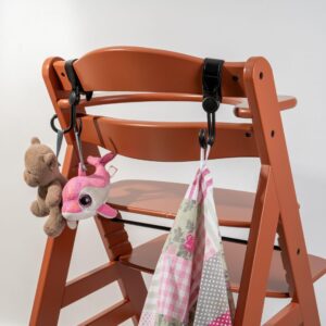 Organizer na wysokie krzesło 2 sztuki czarny z haczykiem i zapięciem