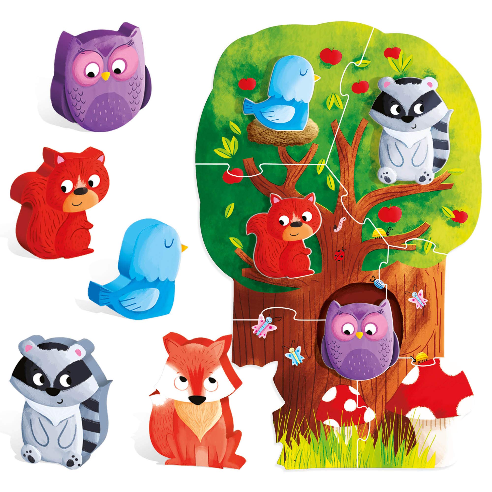 Headu First Montessori Puzzle Forest – Drewniane Puzzle Edukacyjne 2-4 lata - obrazek 4