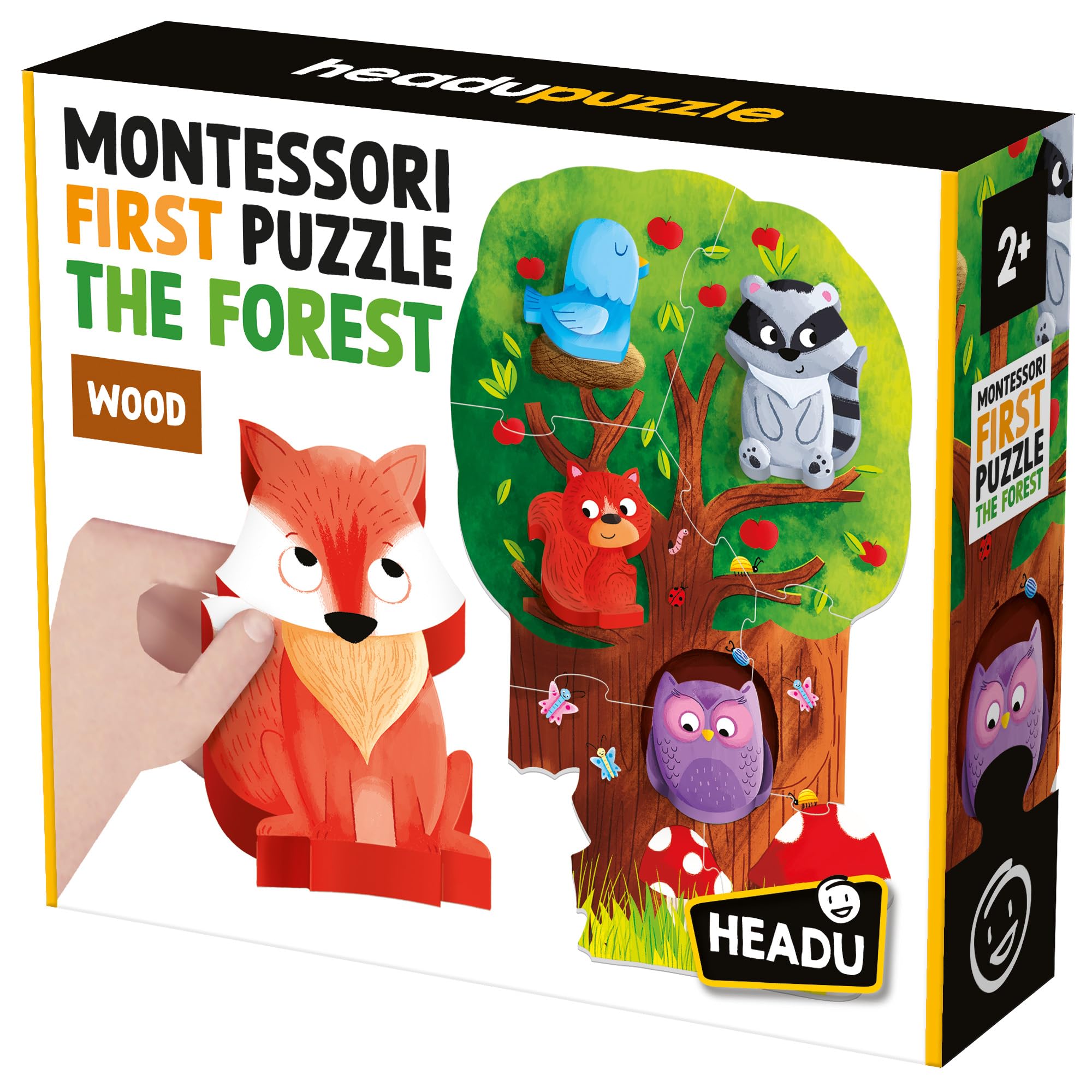Headu First Montessori Puzzle Forest – Drewniane Puzzle Edukacyjne 2-4 lata
