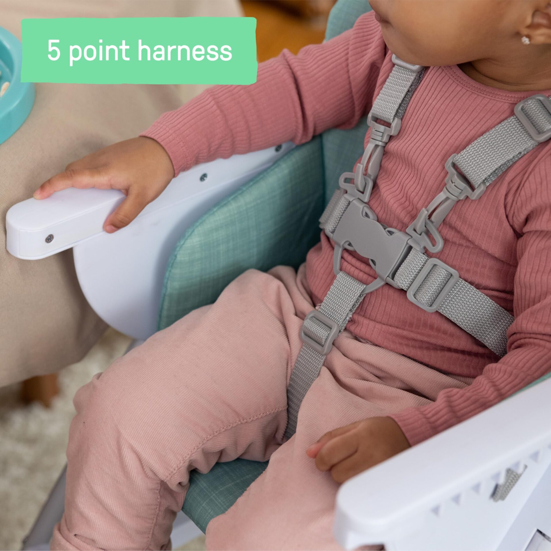 Ingenuity Sun Valley Kompaktowe składane krzesełko do karmienia, taler - obrazek 10