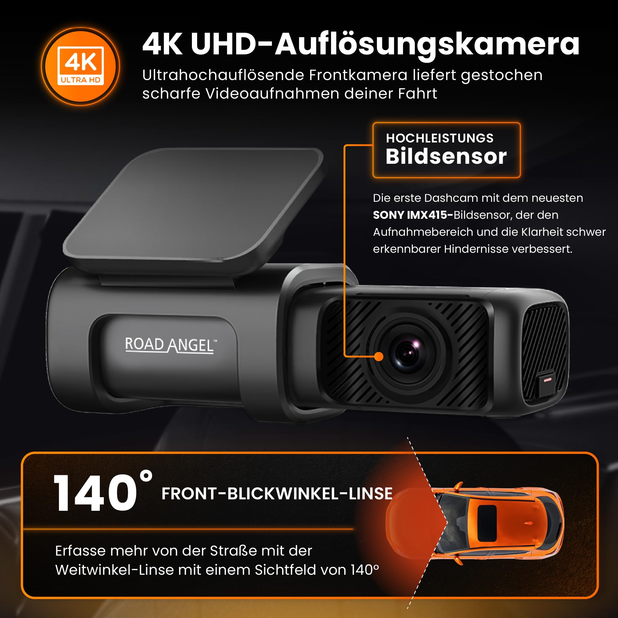 Kamera samochodowa Road Angel Halo Ultra 4K UHD z GPS i Wi-Fi 2022 - obrazek 7