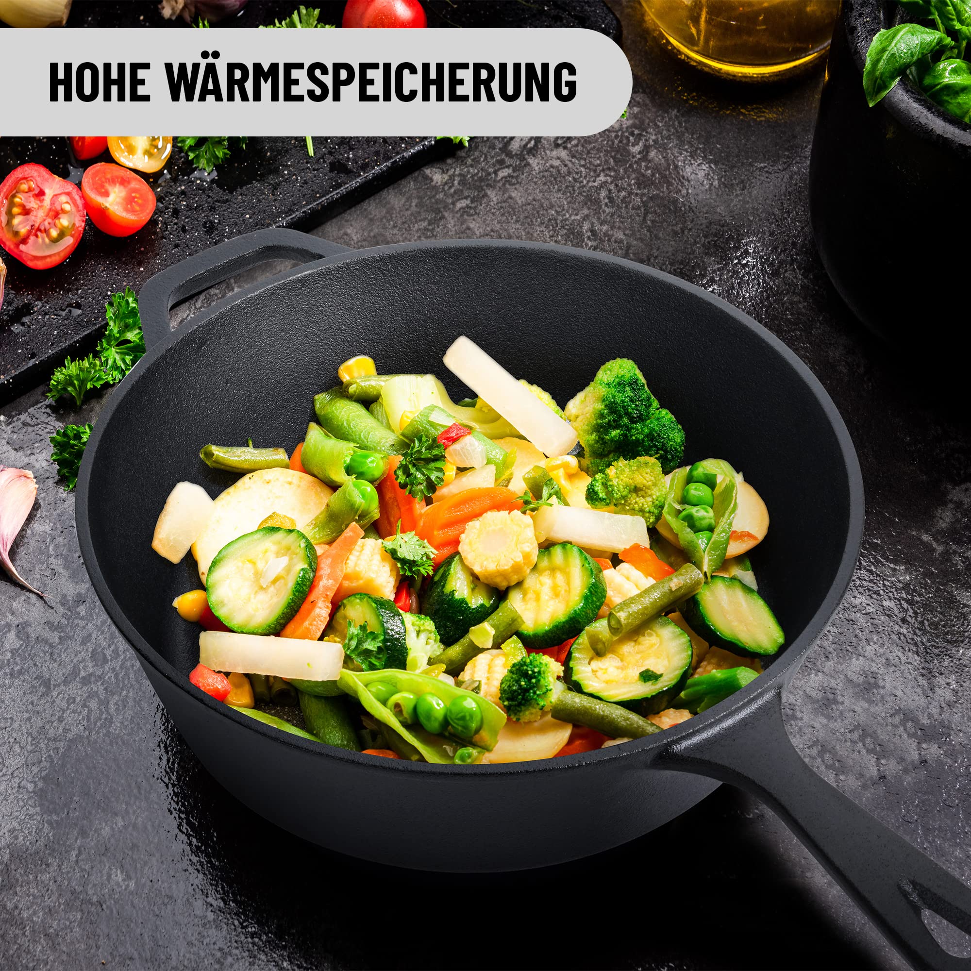 Tortillada - Zestaw garnków żeliwnych 2 w 1 / garnek żeliwny (3.5 litr - obrazek 5