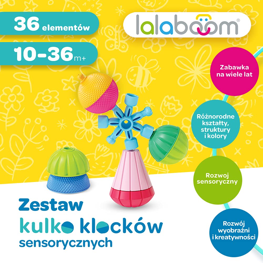 Trefl Lalaboom Kulko-klocki Sensoryczne 36 El. - Edukacyjna Zabawka dla Dzieci - obrazek 8