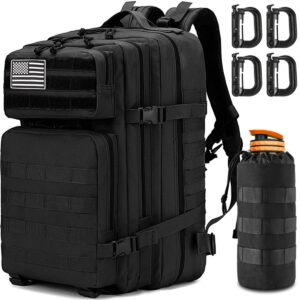 MUCHER Taktyczny Plecak Turystyczny - Plecak Survivalowy Czarny