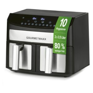 GOURMETmaxx Dwukomorowa frytkownica na gorące powietrze, 2 x 3,5 l, st
