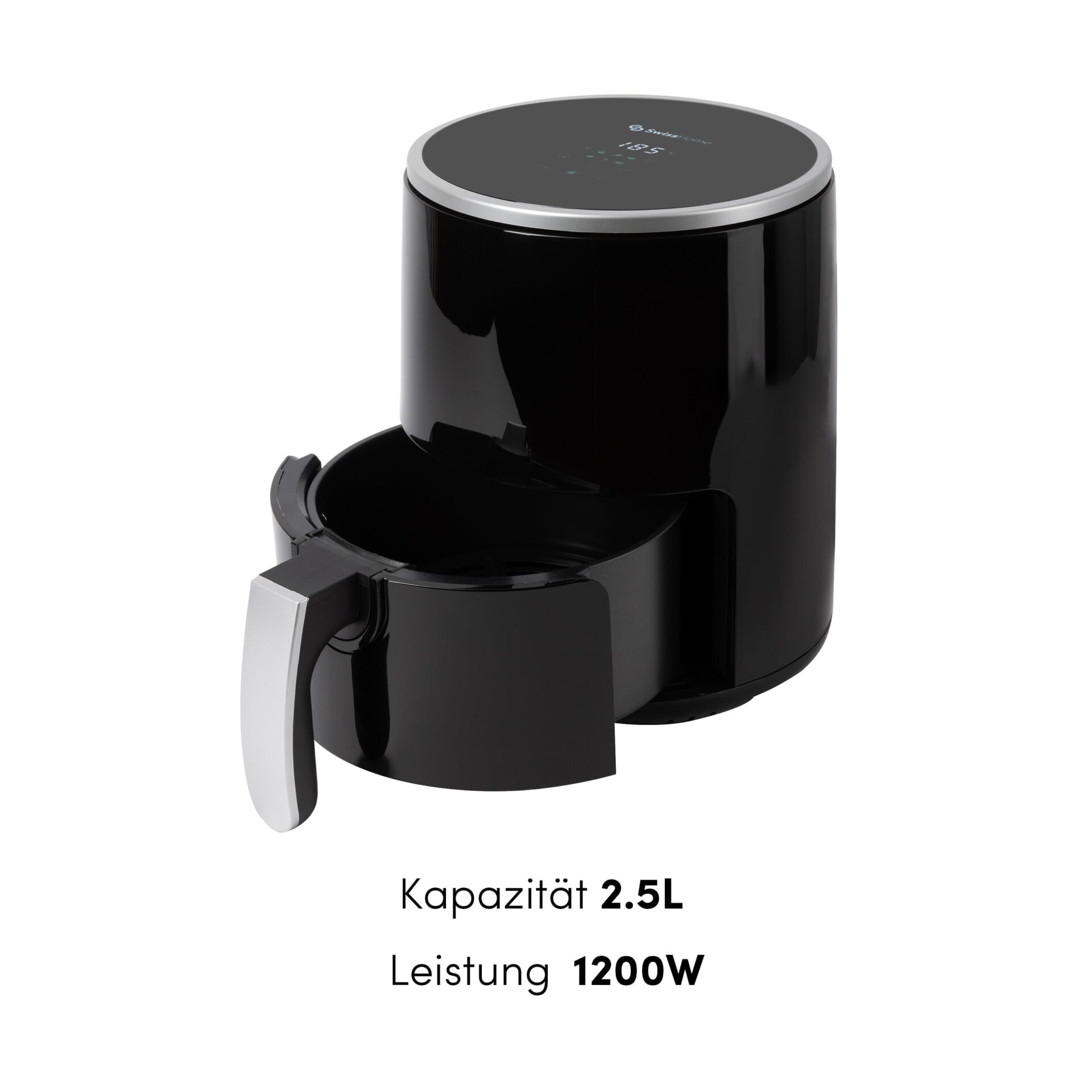 Z SwissHome PETIT frytkownica powietrzna 2,5 l 1200 W - wyświetlacz cy - obrazek 6