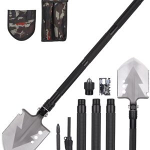 SOBEAU składana łopata 78 cm - wielofunkcyjna do survivalu i ogrodnictwa