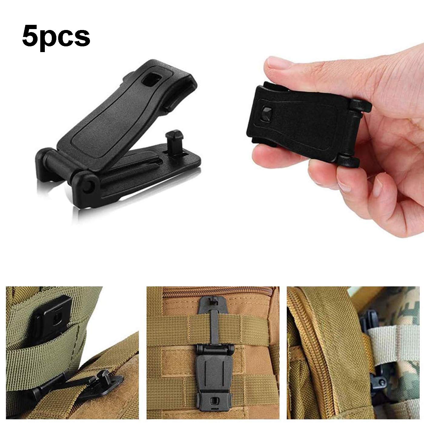 Zuzer Molle 33 sztuki akcesoriów do plecaków taktycznych - wielofunkcyjne dodatki - obrazek 4