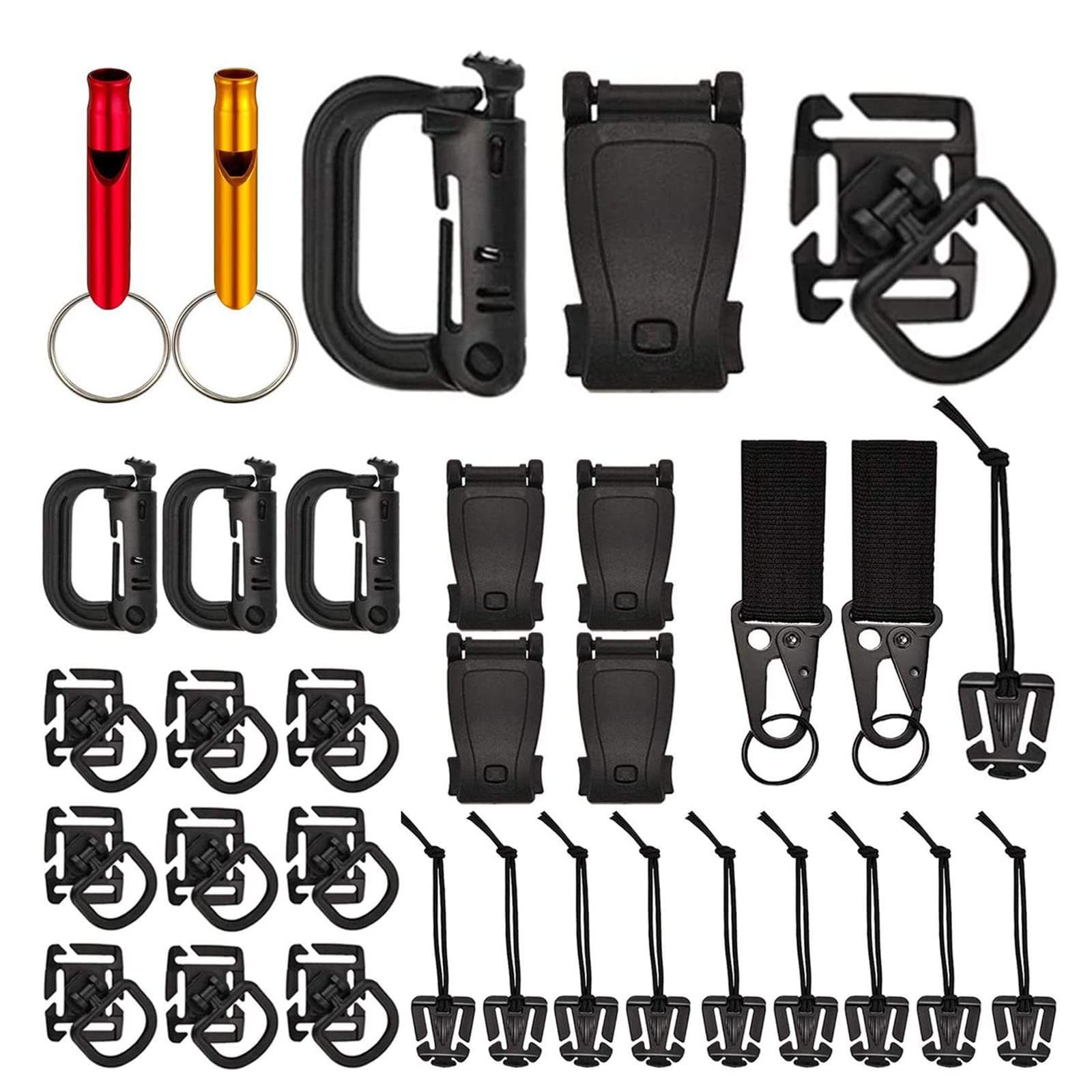 Zuzer Molle 33 sztuki akcesoriów do plecaków taktycznych - wielofunkcyjne dodatki
