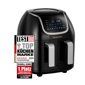 Russell Hobbs Frytkownica beztłuszczowa, dwukomorowa (2x 4,25L), 8 pro