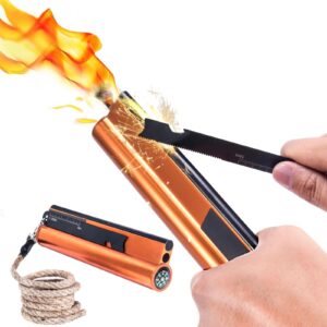 Krzesiwo Survivalowe 7 w 1 XXL z Kompasem i Sznurkiem Konopnym