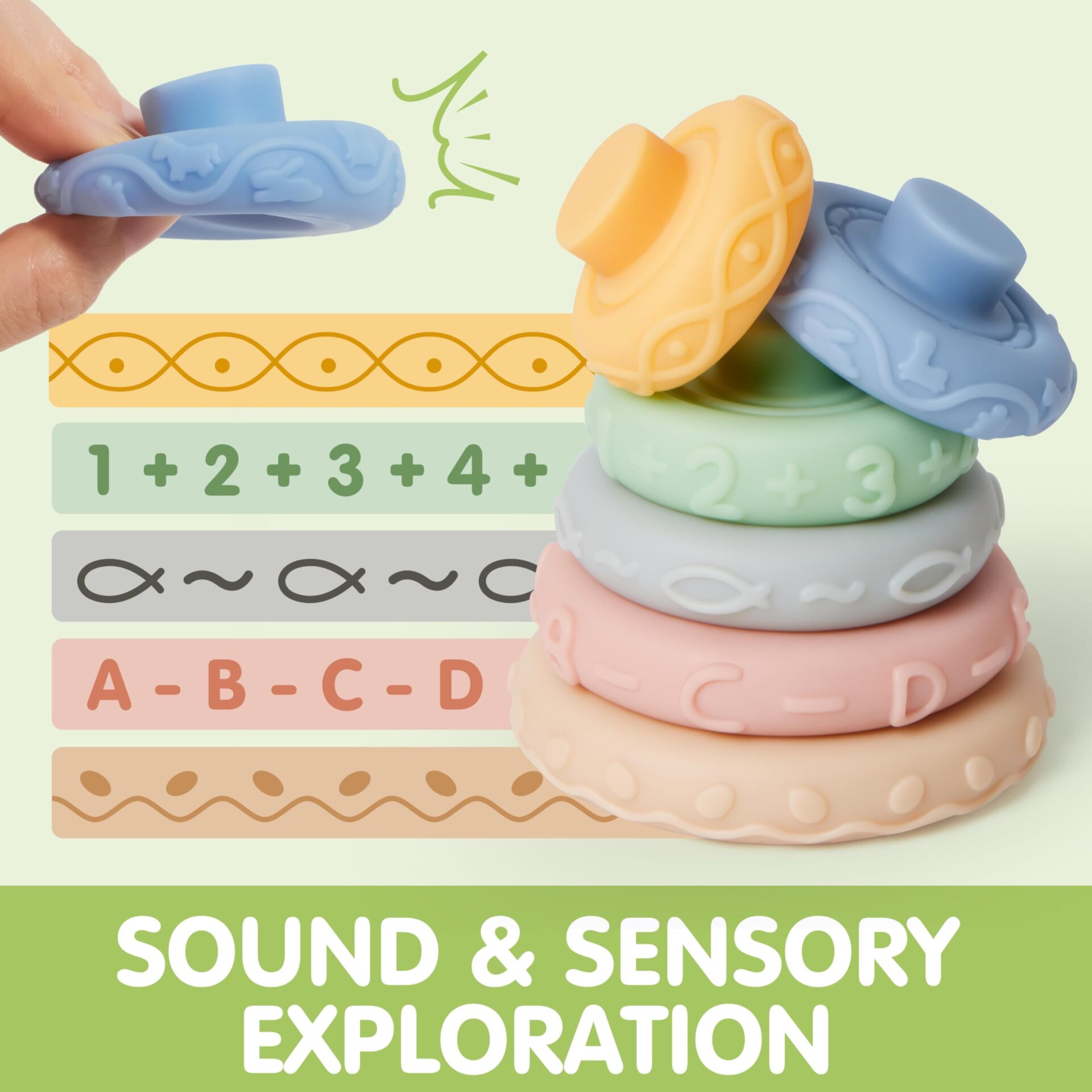 JOYIN Montessori zabawka dla niemowląt w wieku 6 miesięcy, zabawka sen - obrazek 6