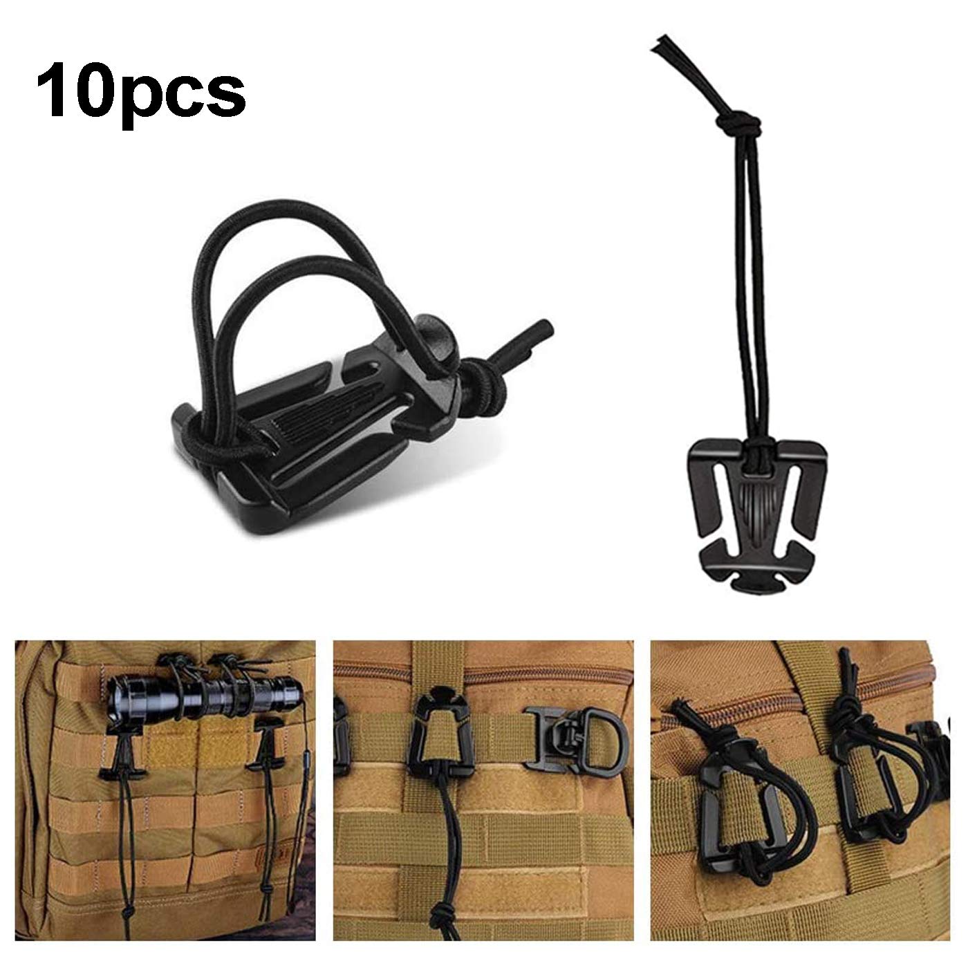 Zuzer Molle 33 sztuki akcesoriów do plecaków taktycznych - wielofunkcyjne dodatki - obrazek 5