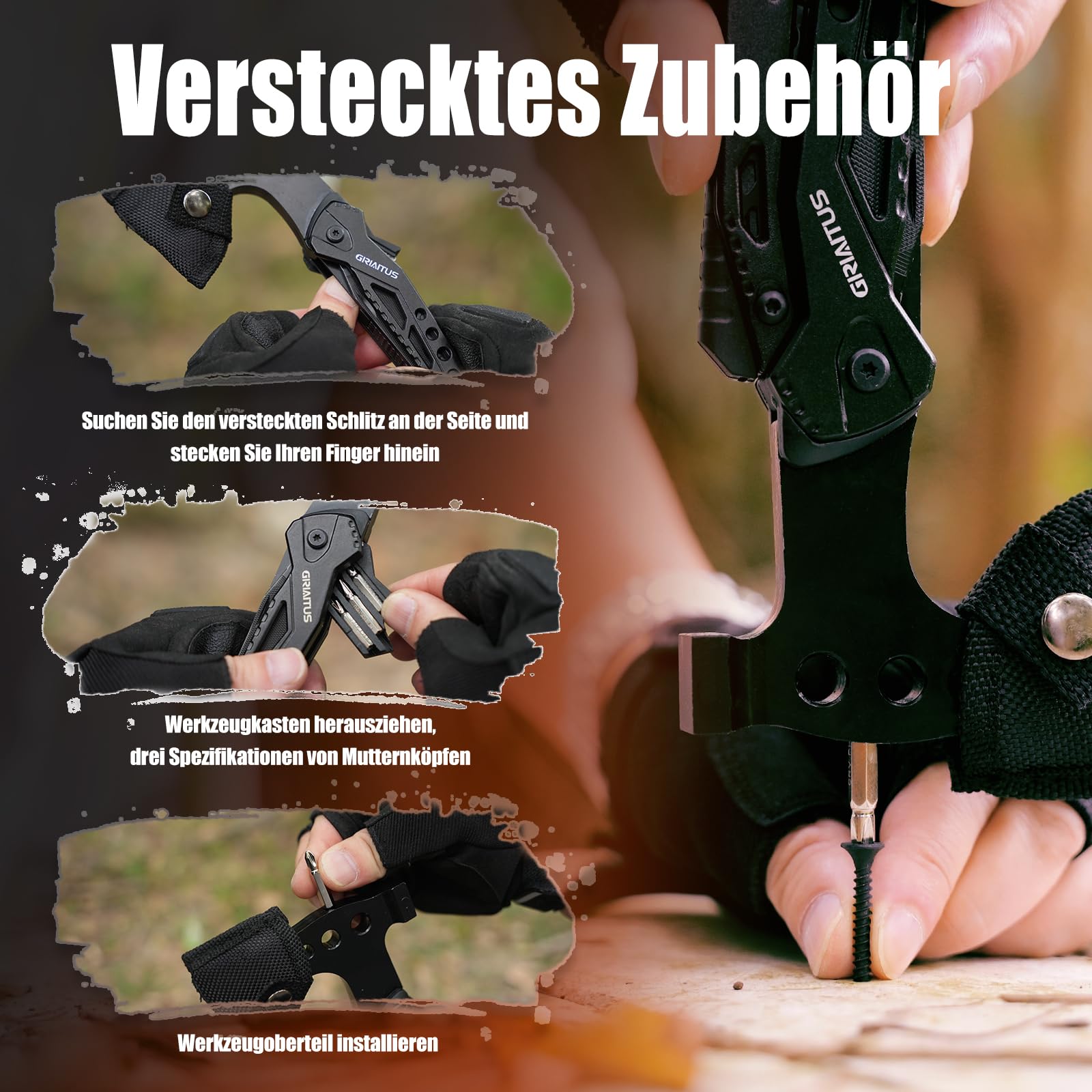 Akcesoria wielofunkcyjne, kempingowe, prezenty dla mężczyzn, taty, 16 - obrazek 5