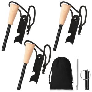 Kamień palny, 3 szt., zestaw przetrwania z krzemieniem przetrwania, pa