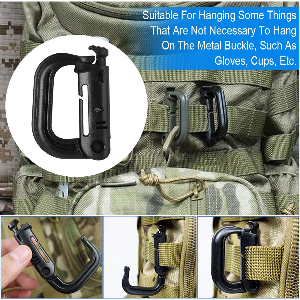 Akcesoria Taktyczne Molle 19 szt. - Paski, Klipsy, D-Pierścień, Klamra - obrazek 5