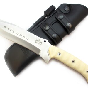 Nóż sportowy Bushcraft z pokrowcem - stal MOVA 58, camping, survival