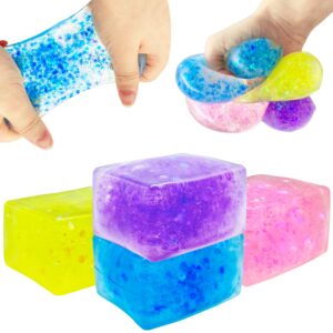 Yeefunjoy 2szt. Piłki Antystresowe Duże Kostki Lodu - Zabawki Fidget dla Dzieci i Dorosłych