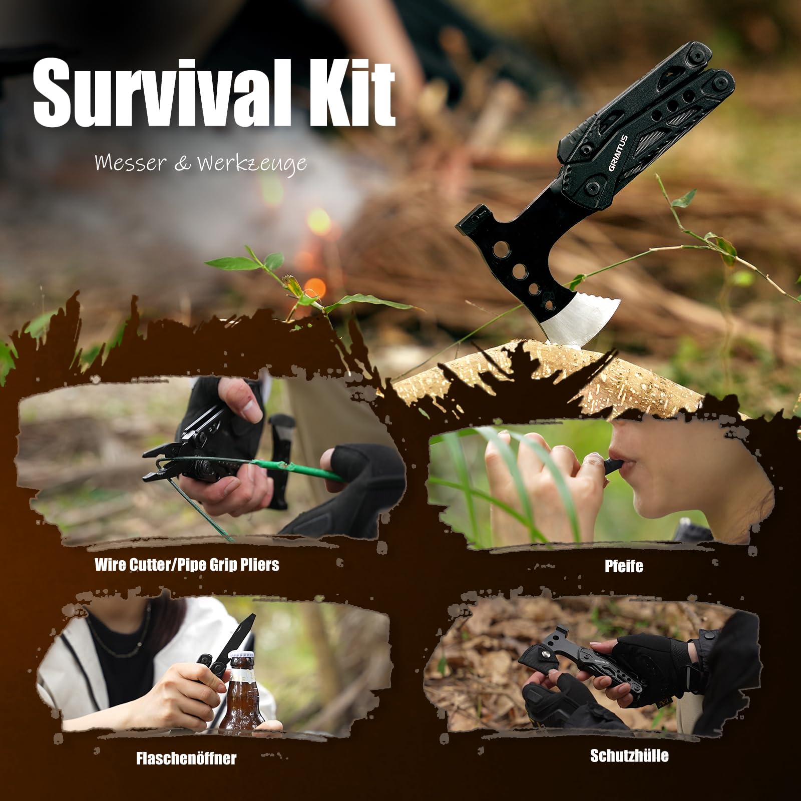 Akcesoria wielofunkcyjne, kempingowe, prezenty dla mężczyzn, taty, 16 - obrazek 3