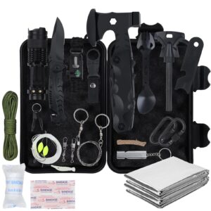 Zestaw survivalowy do użytku na zewnątrz, 18 w 1, profesjonalny zestaw