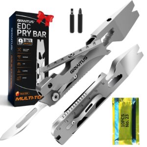 9IN1 Multitool Camping Accessories EDC Pry Bar z kluczem śrubokrętowym