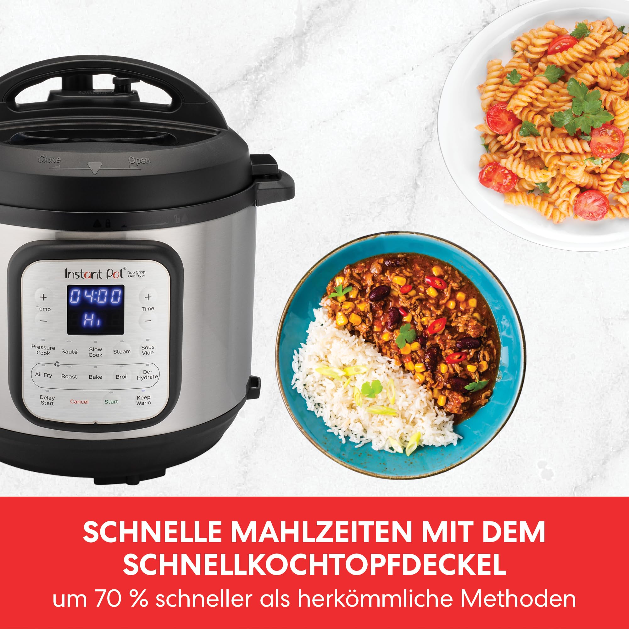Instant Pot Duo Crisp Szybkowar, Srebrny, 5.7L - obrazek 4