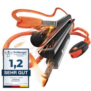 Zestaw Survivalowy aZengear XXL: Flint, Stal, Paracord, Wodoodporny