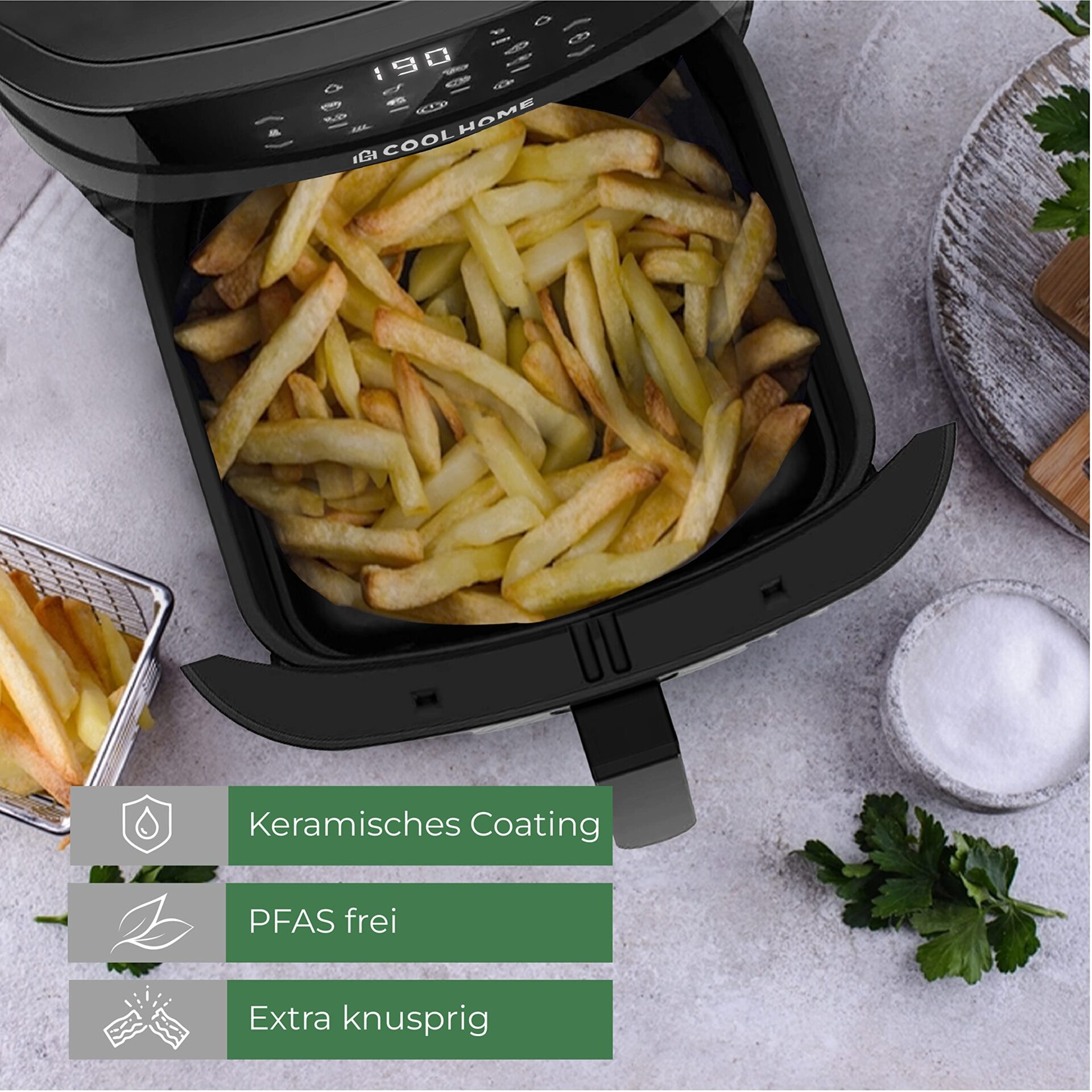 AF23 Airfryer XXL Deluxe, 6,5 l, frytkownica na gorące powietrze z pow - obrazek 7