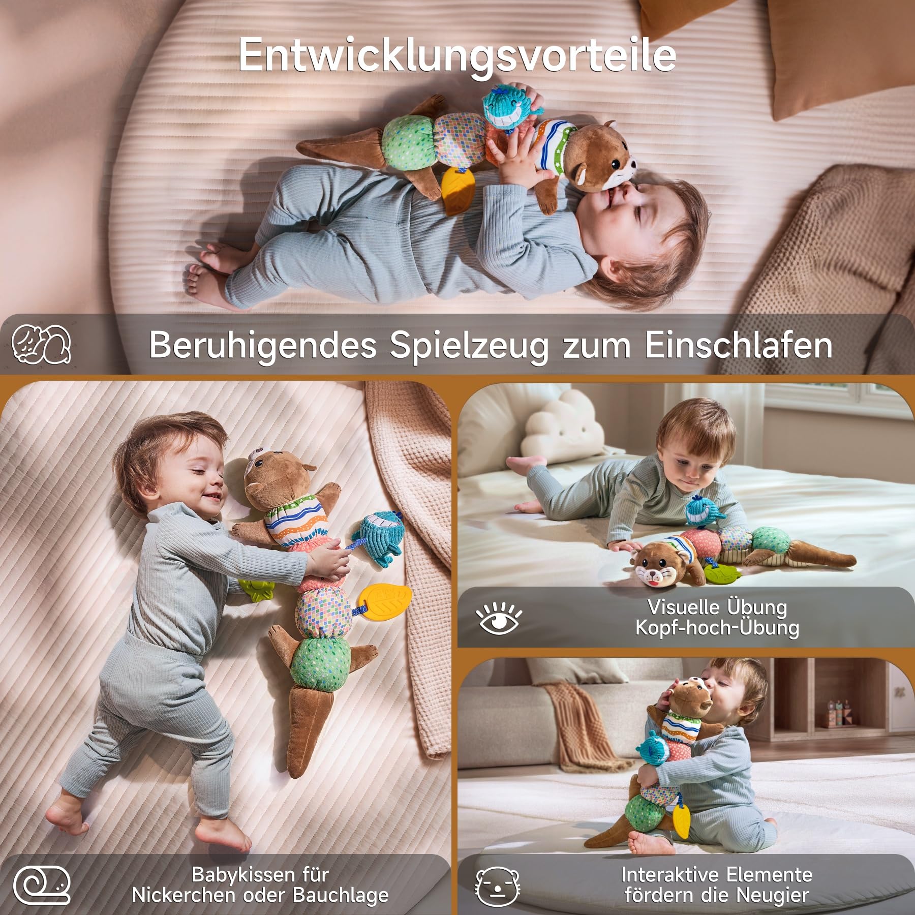 TUMAMA Wydra zabawka dla dziecka - towarzysz do przytulania - wieloryb - obrazek 3