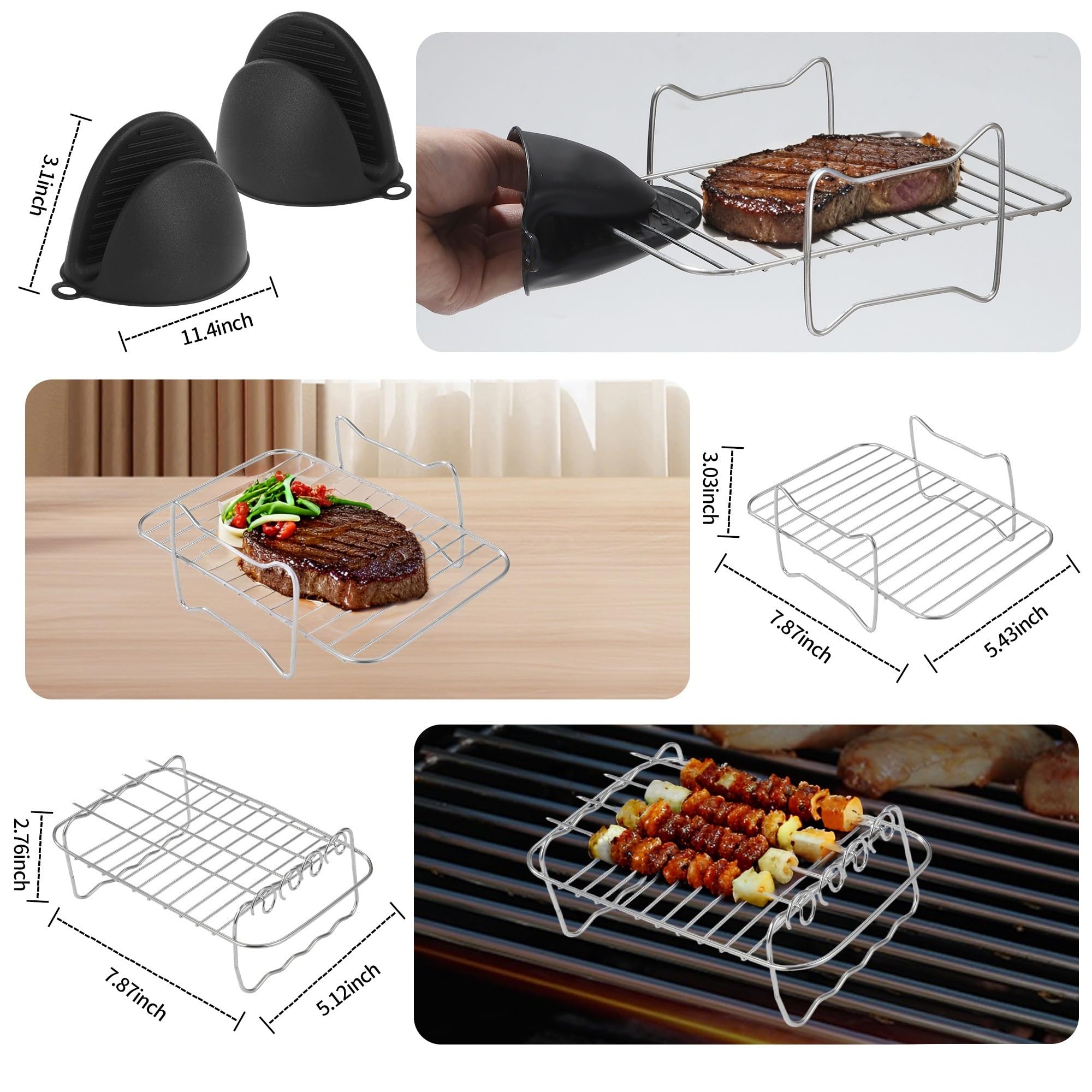 15sztukAkcesoria do frytkownicy na gorące powietrze,Airfryer silikonow - obrazek 3