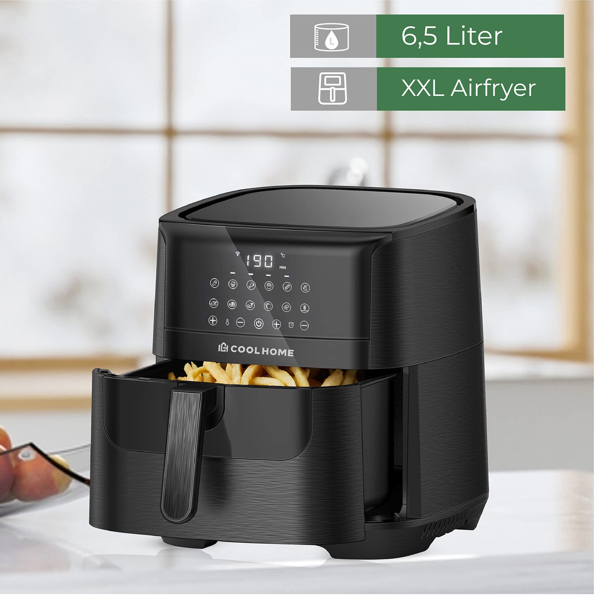 AF23 Airfryer XXL Deluxe, 6,5 l, frytkownica na gorące powietrze z pow - obrazek 6