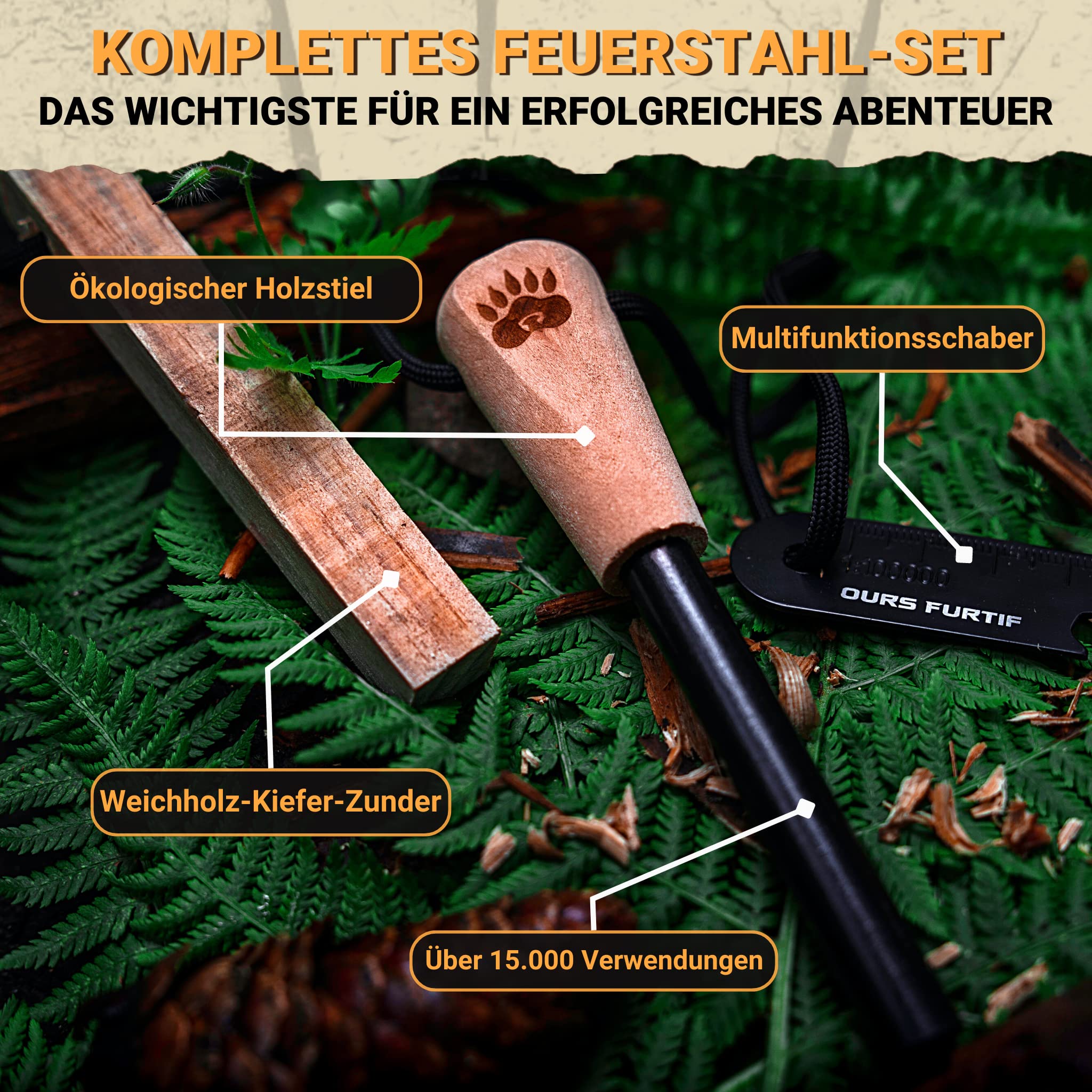 Firesteel Kit 7 in 1 - Pro Version(10mm) 15,000+ uses : Łatwiejsze i b - obrazek 7