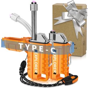 Lafagiet Zapalniczka USB C 360° Elastyczna, Odporna na Wiatr i Wodę