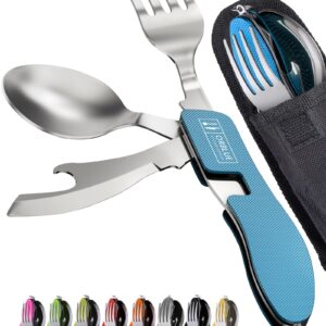 ORBLUE Składane Sztućce Kempingowe 4 w 1 - Nóż i Zestaw 2 Szt