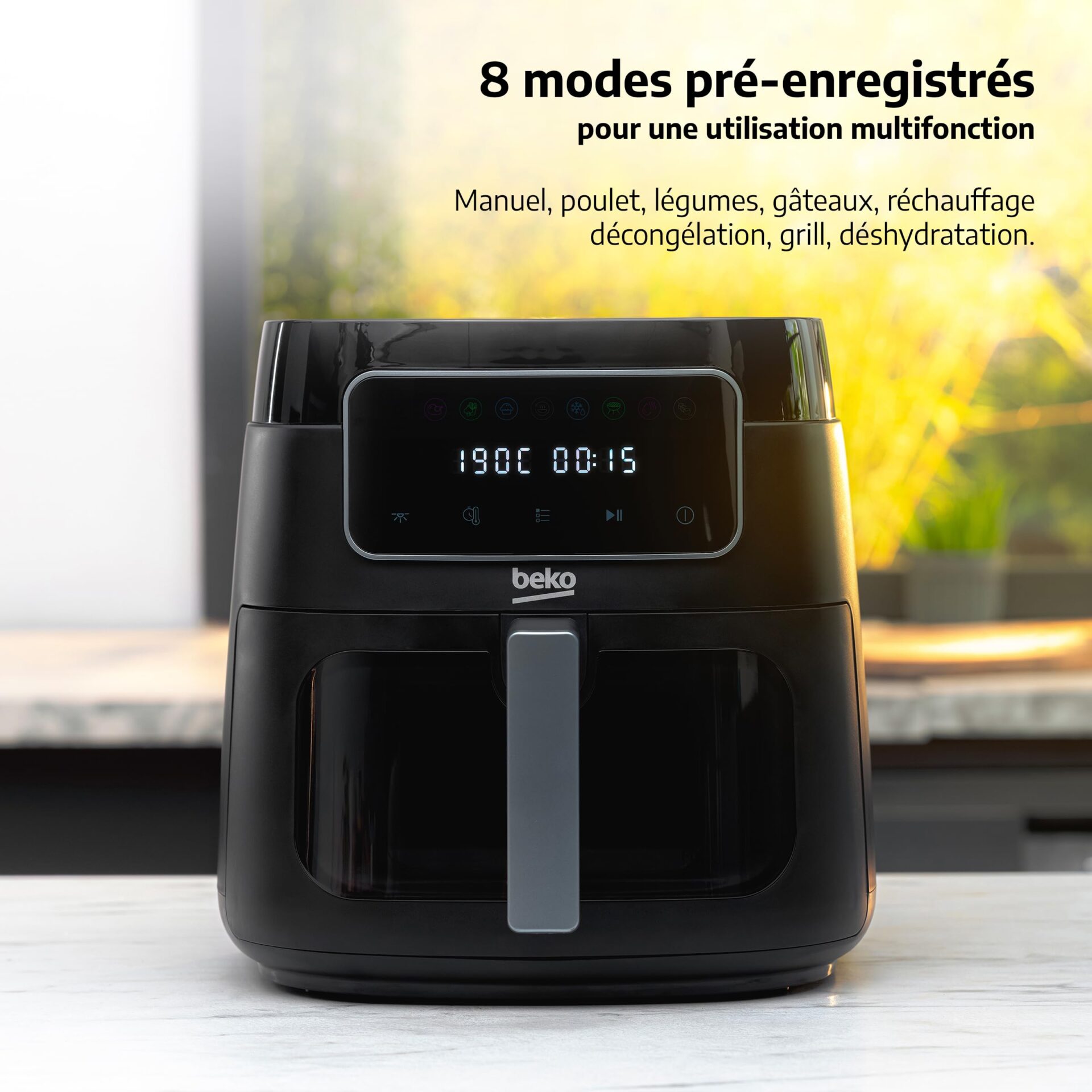 BEKO FRL3374B cyfrowa frytkownica powietrzna, moc 1750 W, 9 automatycz - obrazek 5