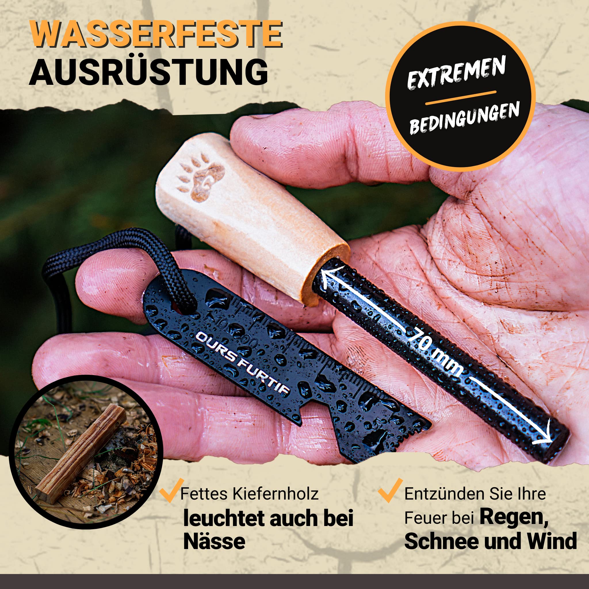 Firesteel Kit 7 in 1 - Pro Version(10mm) 15,000+ uses : Łatwiejsze i b - obrazek 5