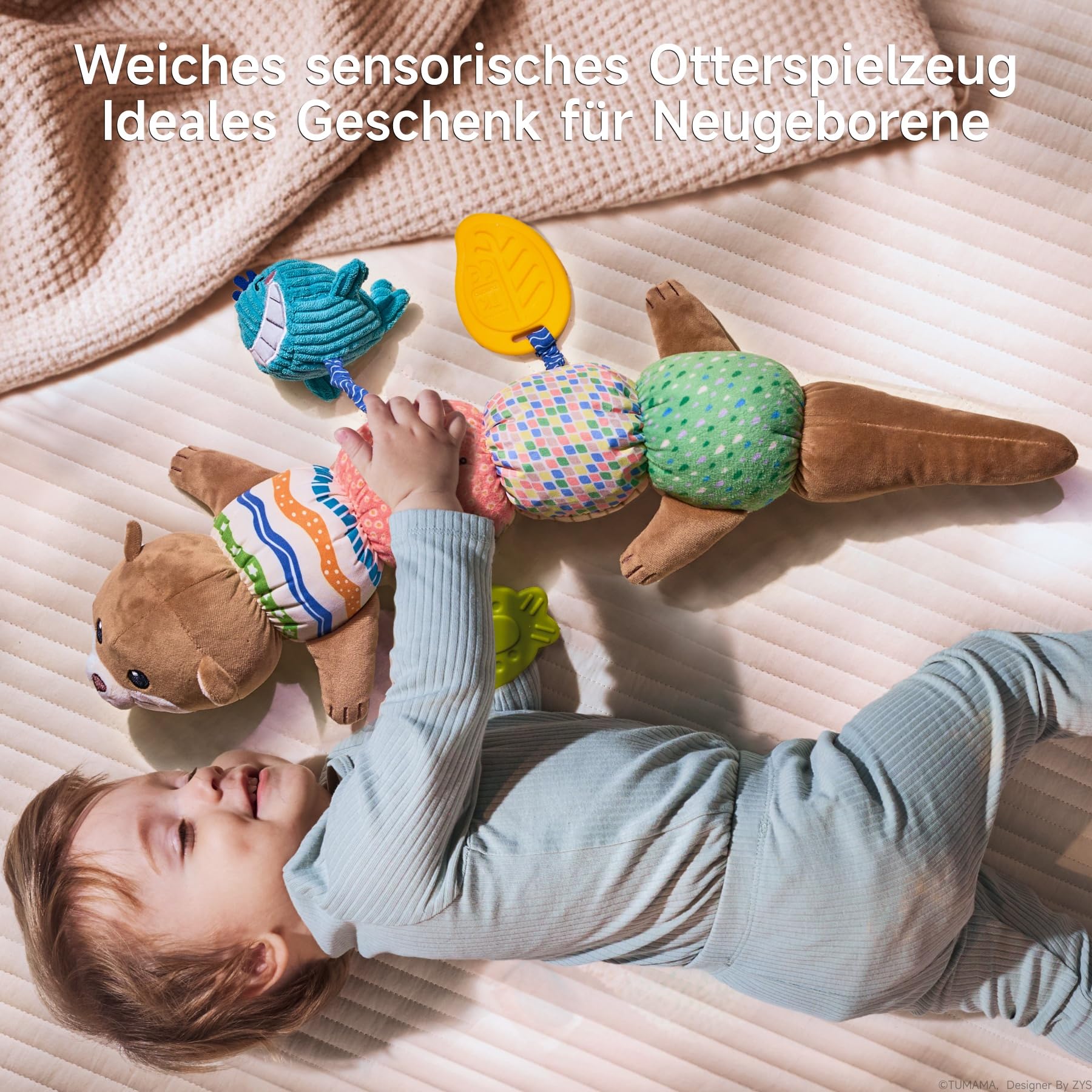 TUMAMA Wydra zabawka dla dziecka - towarzysz do przytulania - wieloryb - obrazek 7