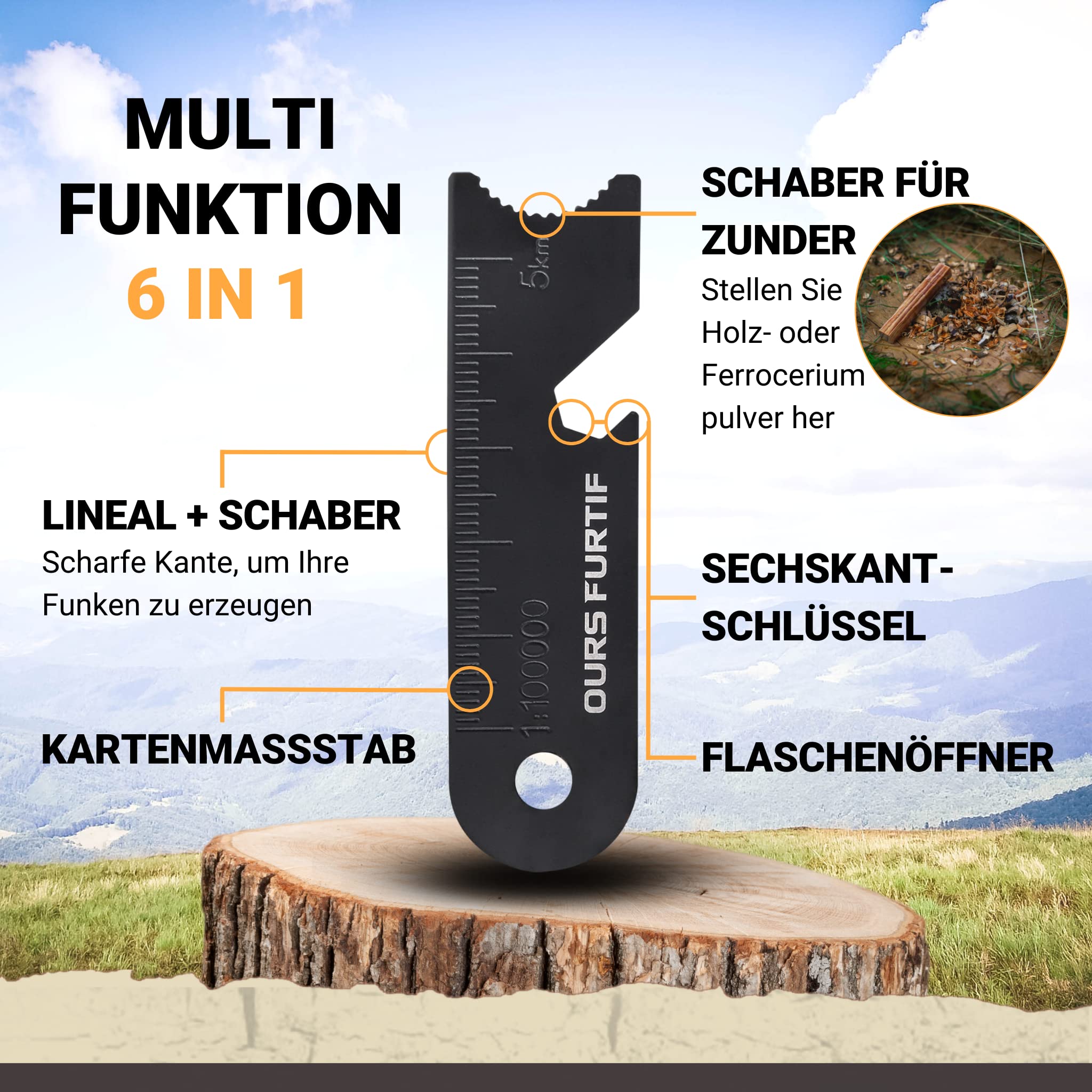 Firesteel Kit 7 in 1 - Pro Version(10mm) 15,000+ uses : Łatwiejsze i b - obrazek 4