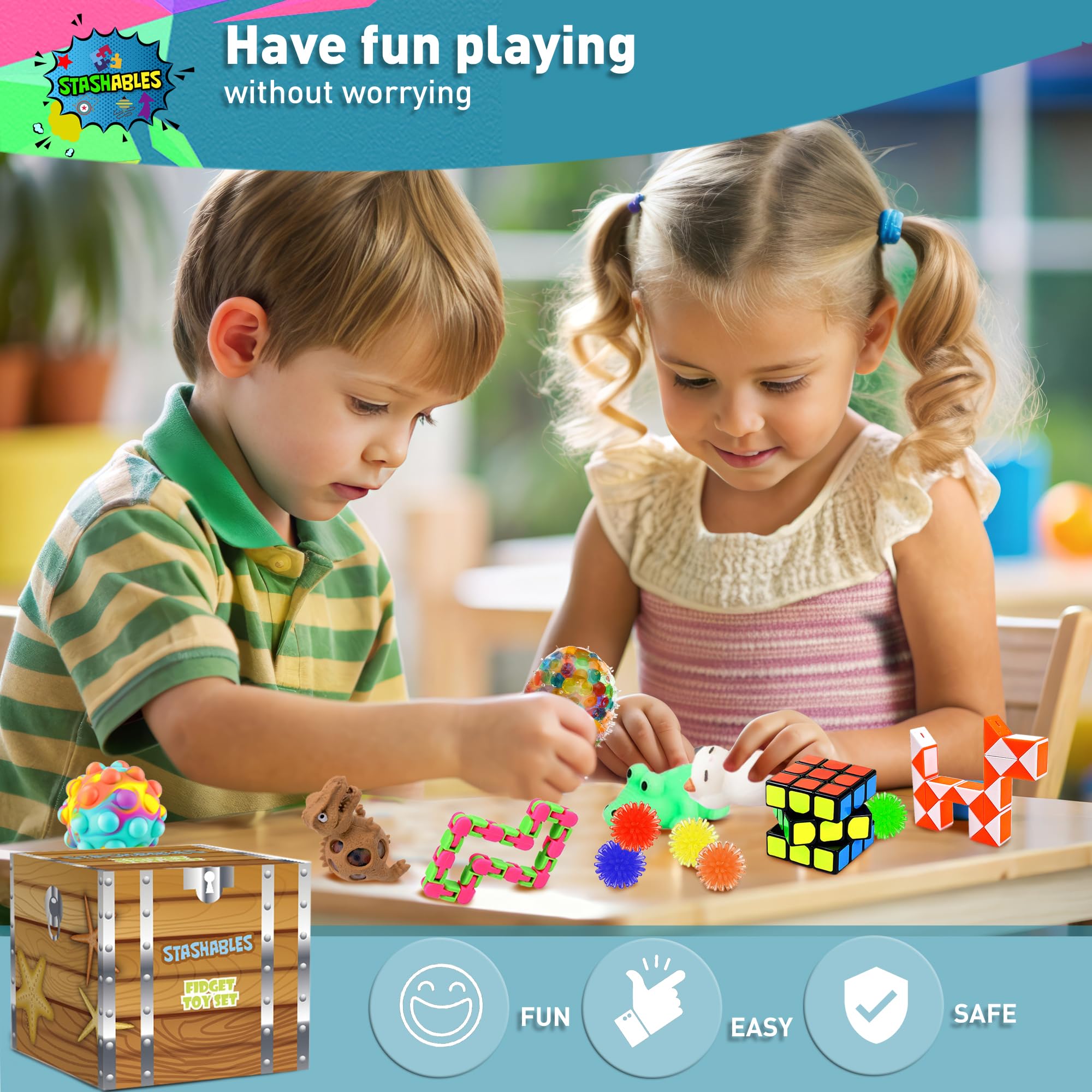 Zestaw Zabawek Sensorycznych Fidget – Antystresowe Zabawki dla Dzieci - obrazek 2