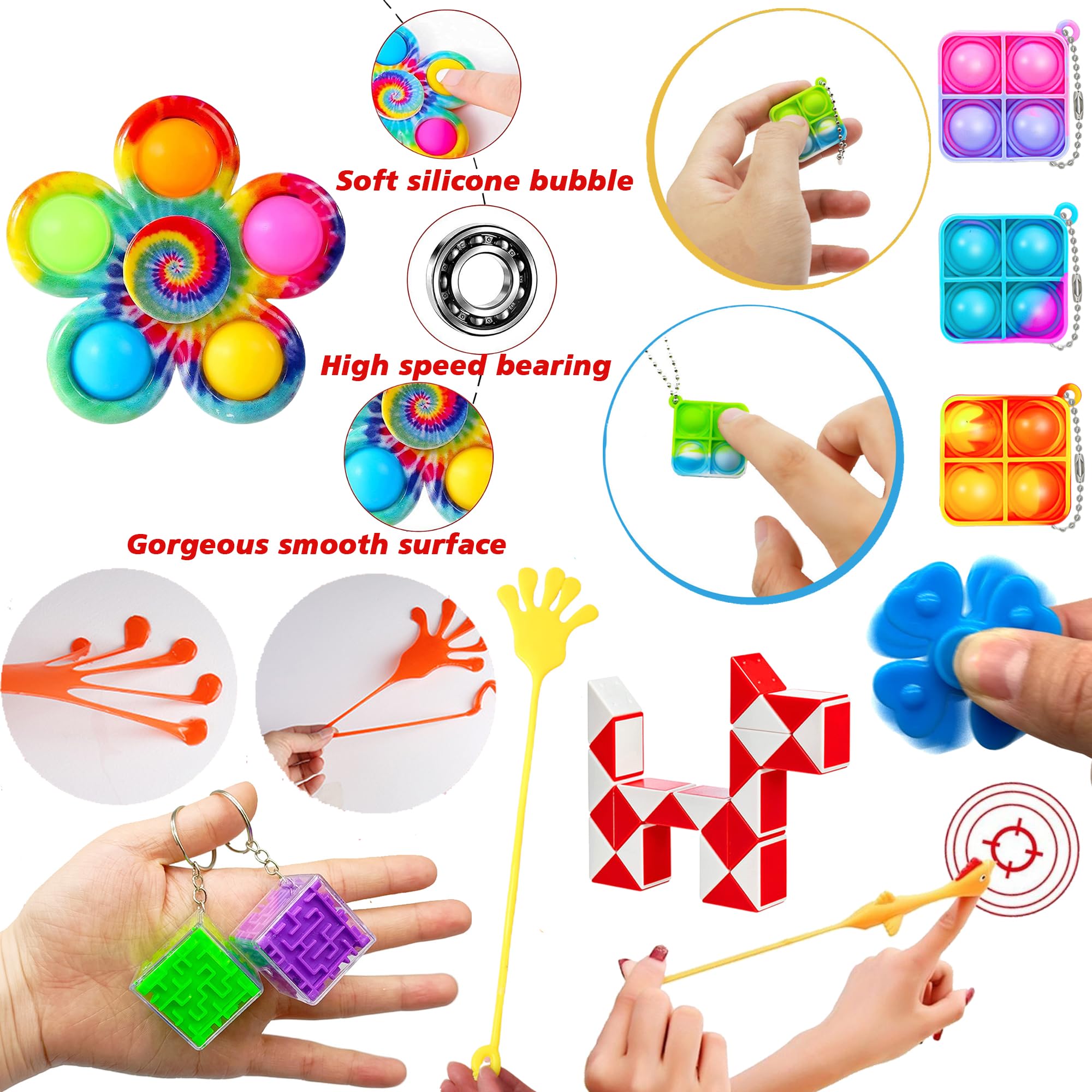 Zestaw Zabawek Antystresowych Chennyfun 50 el. dla Dzieci z ADHD i Lękiem - obrazek 6