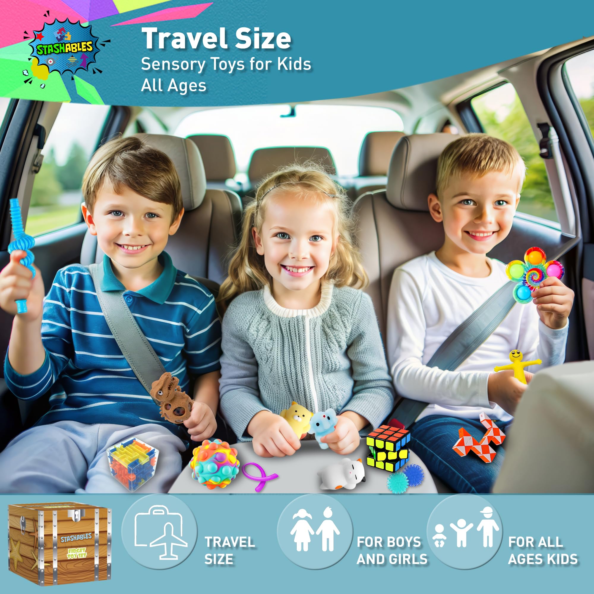 Zestaw Zabawek Sensorycznych Fidget – Antystresowe Zabawki dla Dzieci - obrazek 4