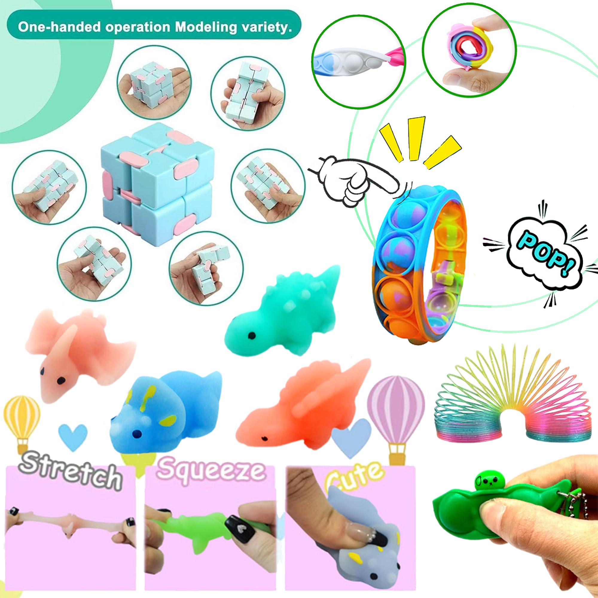 Zestaw Zabawek Antystresowych Chennyfun 50 el. dla Dzieci z ADHD i Lękiem - obrazek 7