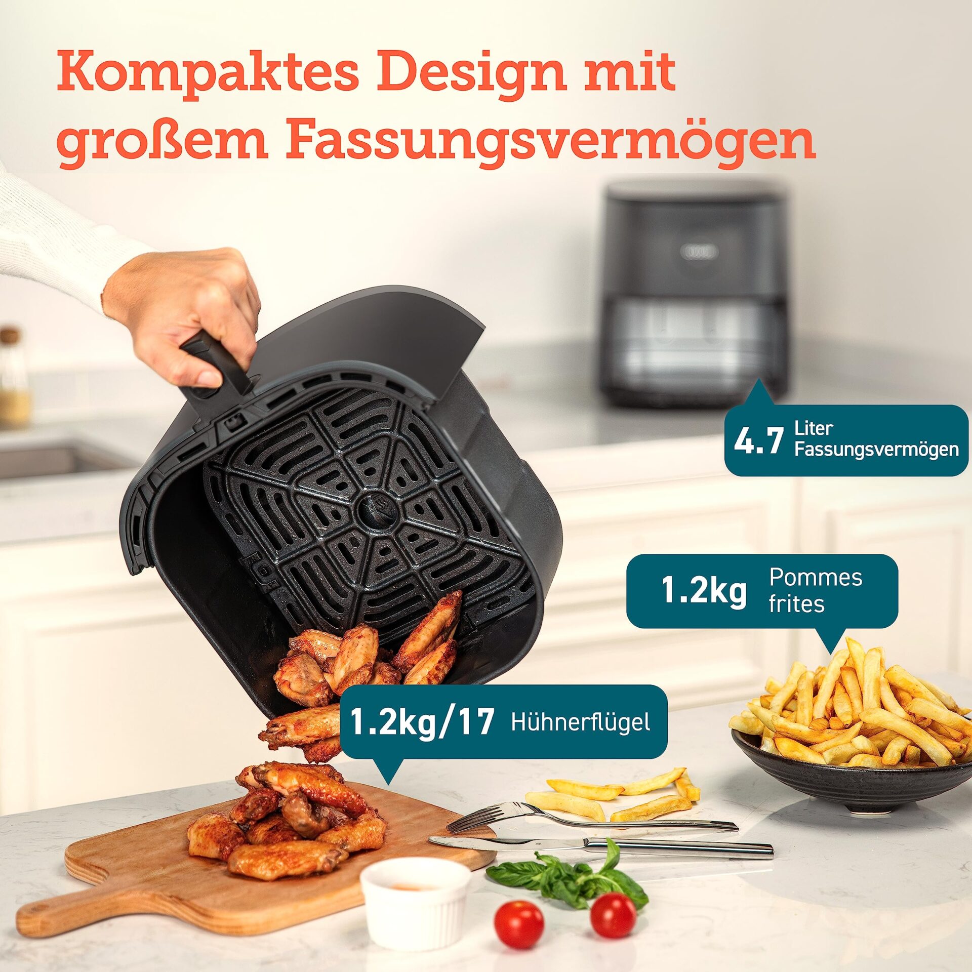 Cosori Caf-L501-Keu Frytkownica, Czarny, 4,7 l - obrazek 5