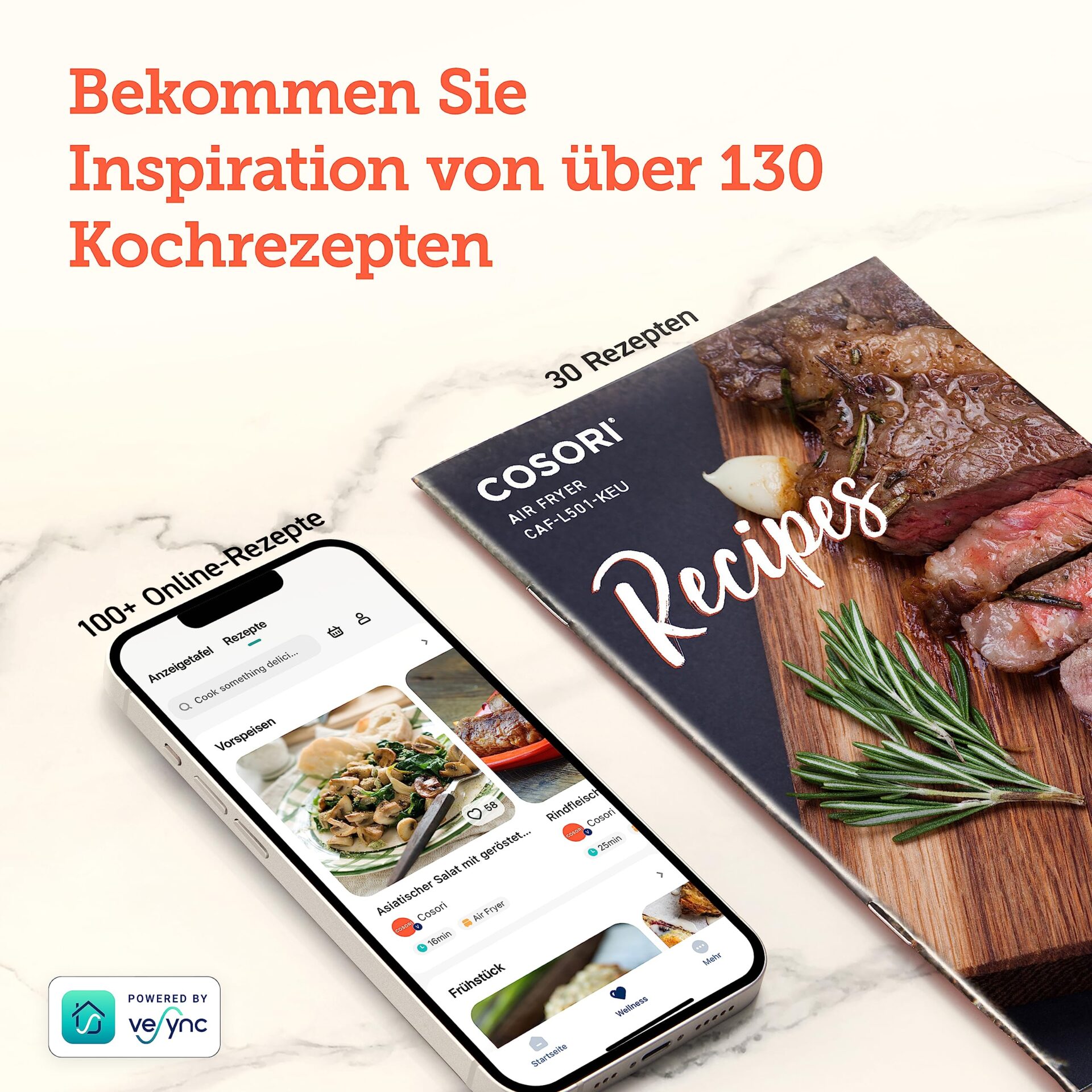 Cosori Caf-L501-Keu Frytkownica, Czarny, 4,7 l - obrazek 3